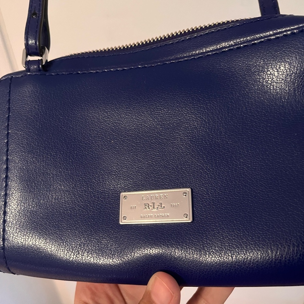 Ralph Lauren Blue Crossbody Bag with Structured Design - Picture 2 of 5